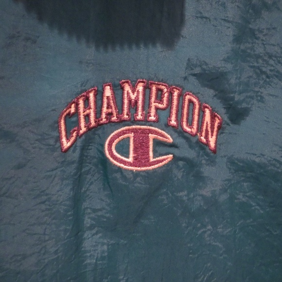 VINTAGE 90s CHAMPION LOGO HIP HOP HOODIE JACKET - Picture 8 of 8